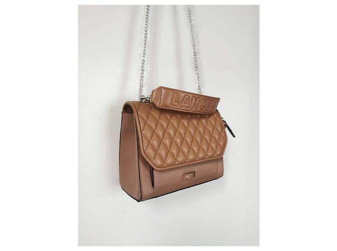 Borsa Lancel Ninon Marrone in Pelle M Silver hardware - vista 4