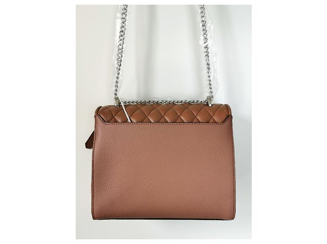 Borsa Lancel Ninon Marrone in Pelle M Silver hardware - vista 5