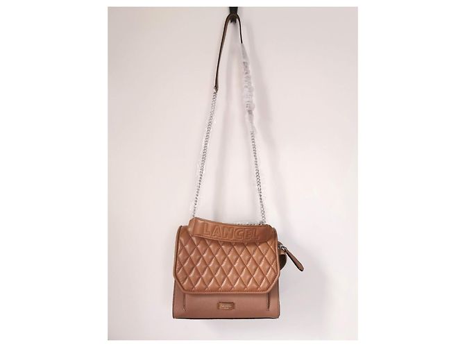 Borsa Lancel Ninon Marrone in Pelle M Silver hardware - vista 6