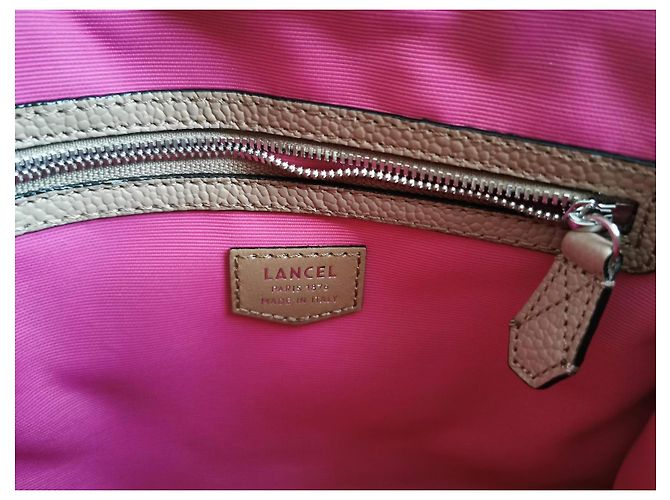 Borsa Lancel Ninon Marrone in Pelle M Silver hardware - vista 7