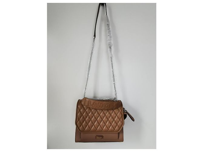 Borsa Lancel Ninon Marrone in Pelle M Silver hardware - vista 8
