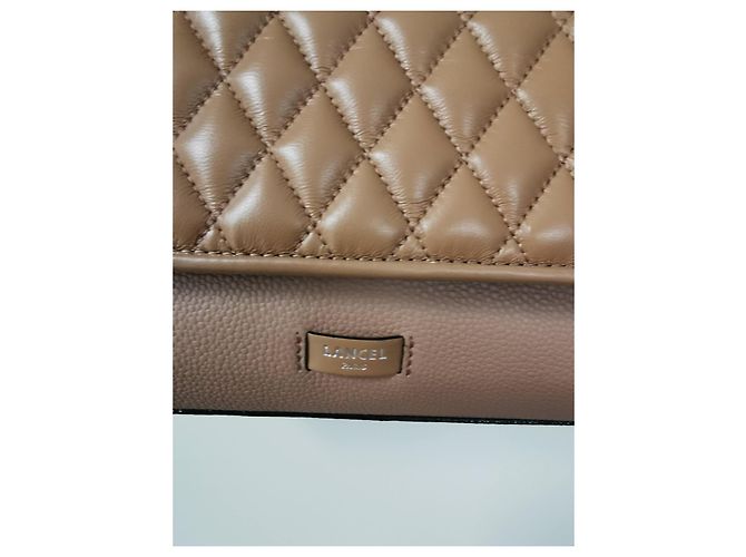 Borsa Lancel Ninon Marrone in Pelle M Silver hardware - vista 9