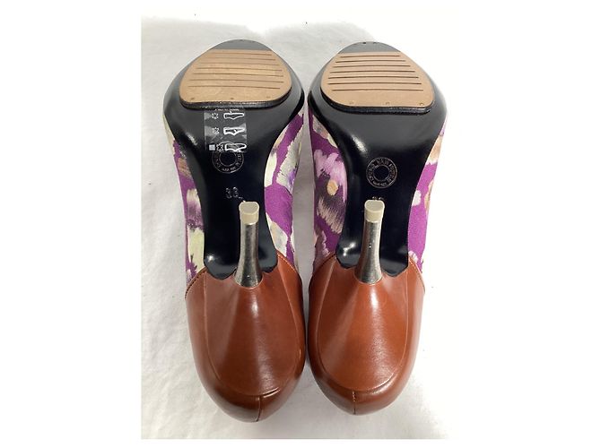 Décolleté con stampa floreale Dries Van Noten in cotone viola - vista 12