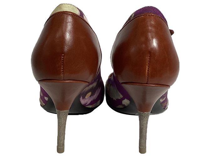 Décolleté con stampa floreale Dries Van Noten in cotone viola - vista 3