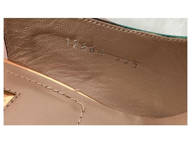 Décolleté con tacco trasparente metallico Dries Van Noten in pelle verde - vista 7