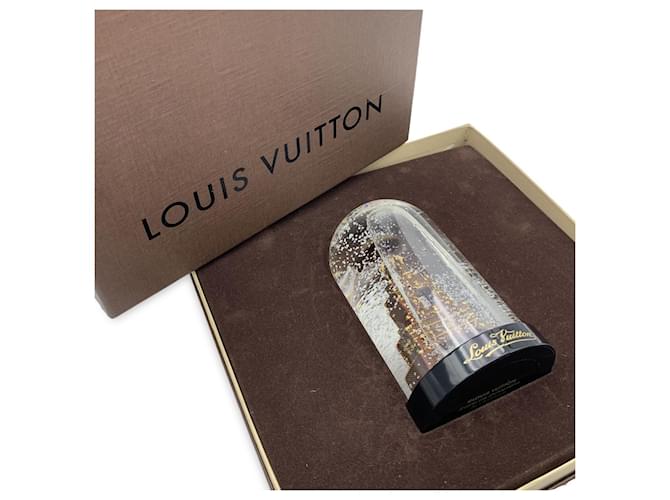 Louis Vuitton Seltene Schneekugel Reisetasche Eiffelturm Wohnkultur Braun - Ansicht 2