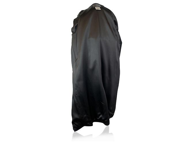 Timeless Chanel Schwarzer Kaschmir-Trenchcoat mit Gürtel Größe 42 FR - Ansicht 4