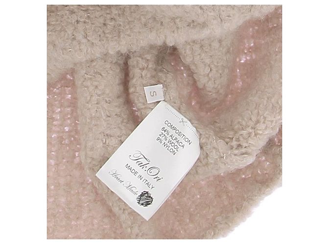 Autre Marque TAK ORI Strickwaren T.International S Wolle Beige - Ansicht 6