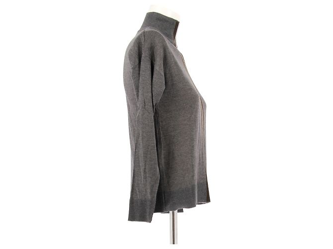 Autre Marque VAKKO Strickwaren T.International XS Viskose Grau - Ansicht 3