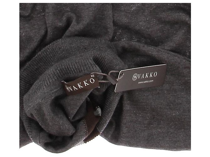 Autre Marque VAKKO Strickwaren T.International XS Viskose Grau - Ansicht 5