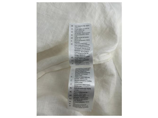 Vestido COS T.FR 38 de lino Blanco - vista 8
