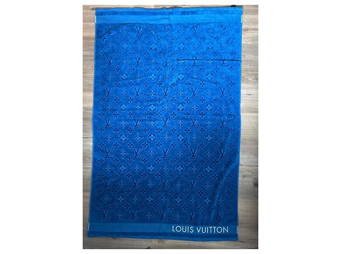 Montsouris Serviette de plage Louis Vuitton Bleu marine coton - vue 5