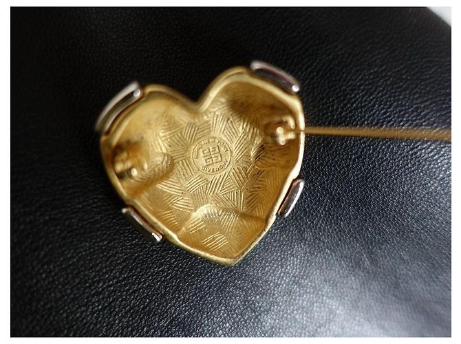 Spilla a forma di cuore Designer Givenchy Vintage 1980 D'oro - vista 4