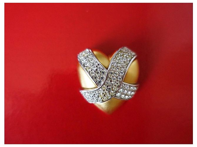 Spilla a forma di cuore Designer Givenchy Vintage 1980 D'oro - vista 5