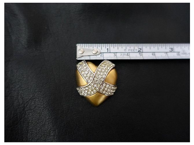Spilla a forma di cuore Designer Givenchy Vintage 1980 D'oro - vista 8