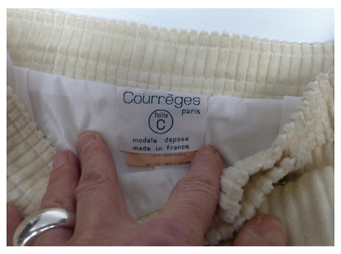 Courreges Courrèges Cordhose Ecru Größe 38 Aus weiß - Ansicht 3
