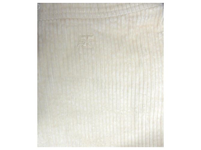 Courreges Courrèges Cordhose Ecru Größe 38 Aus weiß - Ansicht 4