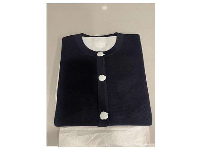 Marineblauer Chanel-Cardigan - Ansicht 5