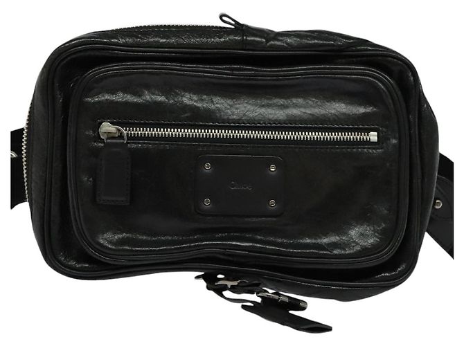 Chloé Borsa a tracolla in pelle nera e argento Chloe Paddington Auth hk2099 Nero - vista 13