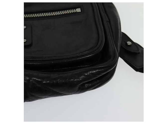 Chloé Borsa a tracolla in pelle nera e argento Chloe Paddington Auth hk2099 Nero - vista 14