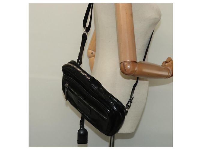 Chloé Borsa a tracolla in pelle nera e argento Chloe Paddington Auth hk2099 Nero - vista 22