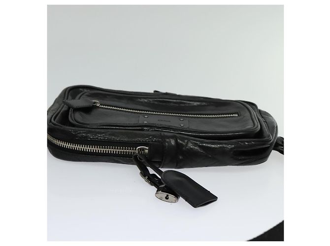Chloé Borsa a tracolla in pelle nera e argento Chloe Paddington Auth hk2099 Nero - vista 6