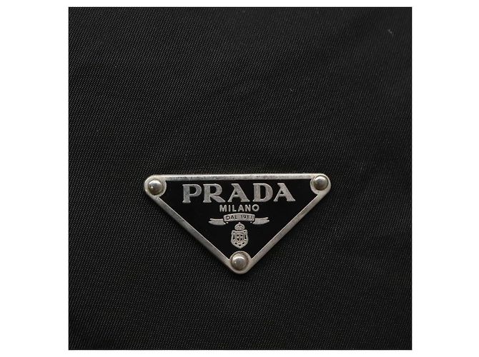 PRADA Borsa a mano in nylon smaltato nero khaki argento autentica hk2037 Cachi - vista 17