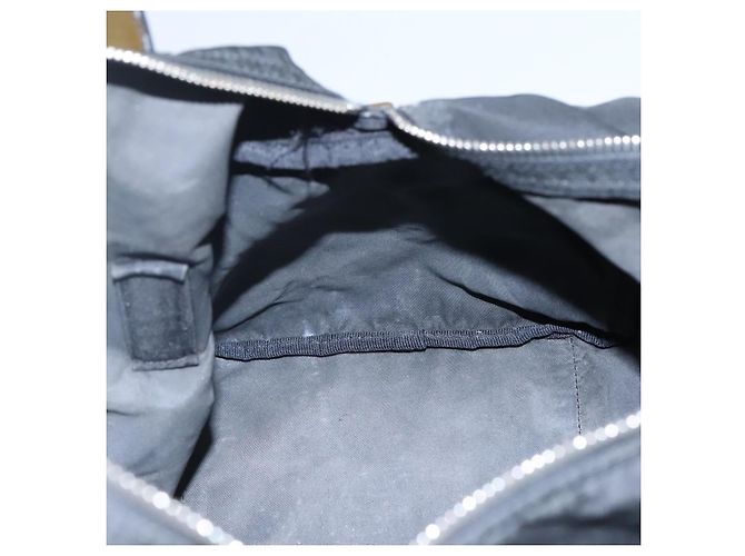 PRADA Borsa a mano in nylon smaltato nero khaki argento autentica hk2037 Cachi - vista 19