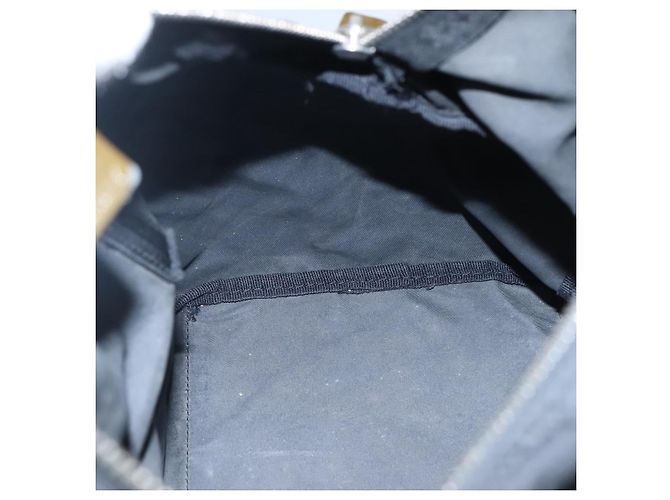 PRADA Borsa a mano in nylon smaltato nero khaki argento autentica hk2037 Cachi - vista 20