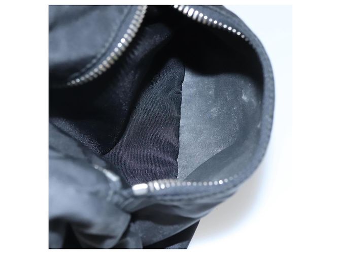 PRADA Borsa a mano in nylon smaltato nero khaki argento autentica hk2037 Cachi - vista 21