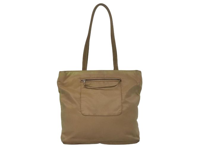 PRADA Borsa Tote Nylon Beige Auth ti2720 - vista 13