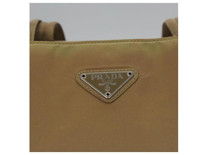 PRADA Borsa Tote Nylon Beige Auth ti2720 - vista 17
