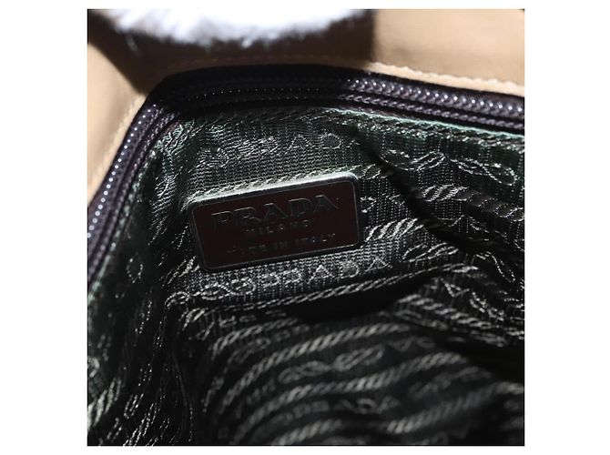 PRADA Borsa Tote Nylon Beige Auth ti2720 - vista 18