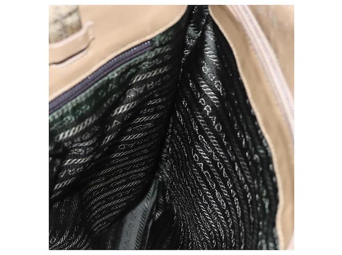PRADA Borsa Tote Nylon Beige Auth ti2720 - vista 19