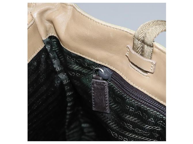 PRADA Borsa Tote Nylon Beige Auth ti2720 - vista 21