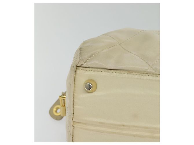 PRADA Borsa a mano con catena in nylon beige oro Auth mr979 D'oro - vista 9