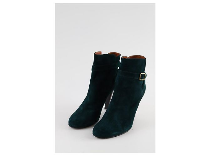 Michel Vivien Stivali in suede verdi - vista 3