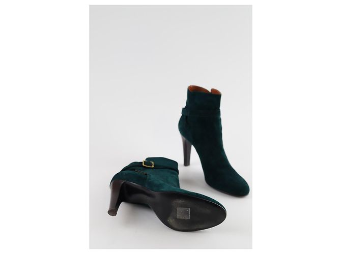 Michel Vivien Stivali in suede verdi - vista 5