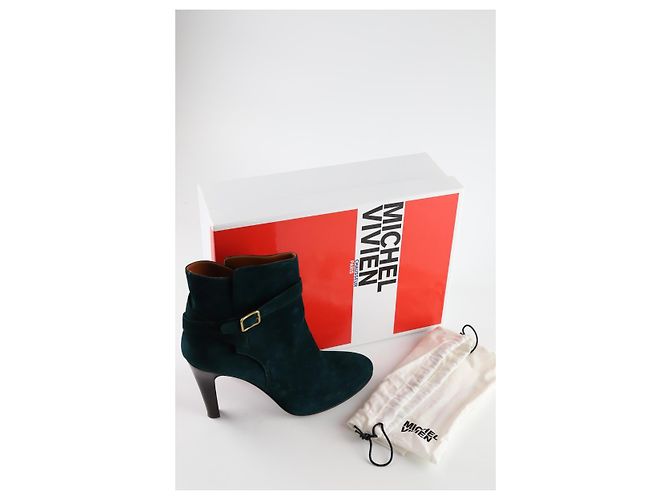 Michel Vivien Stivali in suede verdi - vista 7