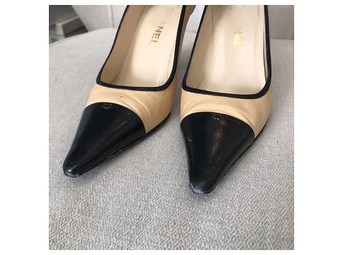 CHANEL Absätze T.EU 36.5 Leder Beige - Ansicht 3