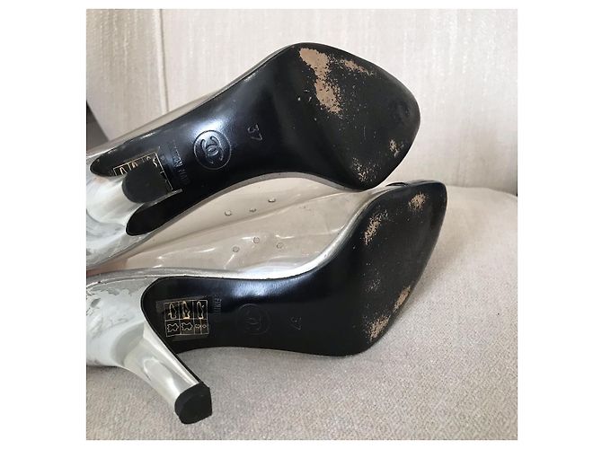 Tacchi CHANEL T.EU 37 Plastica Nero - vista 5