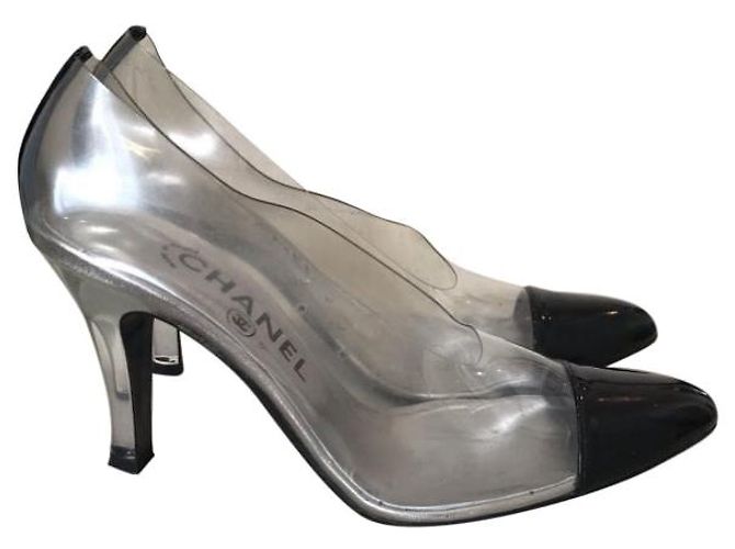 Tacchi CHANEL T.EU 37 Plastica Nero - vista 8