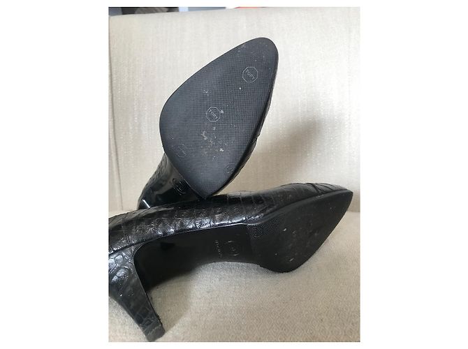 Tacchi CHANEL T.EU 37 Pelli esotiche Nero - vista 7
