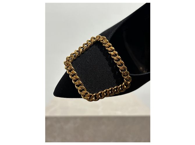 SAINT LAURENT Tacchi T.EU 37 Tessuto Nero - vista 8
