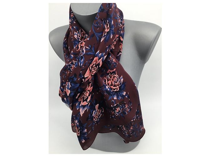 Stola in seta multicolore Burberry - vista 10