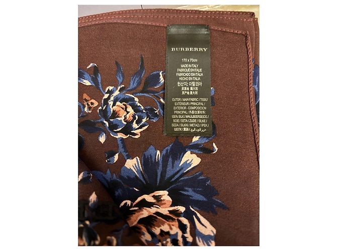 Stola in seta multicolore Burberry - vista 3