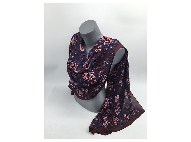 Stola in seta multicolore Burberry - vista 9