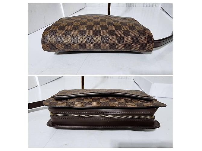 Borsa Louis Vuitton Damier Ebene Marrone - vista 10