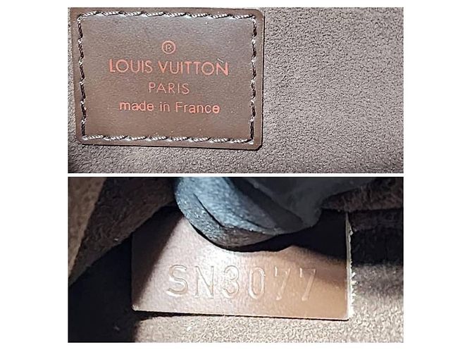 Borsa Louis Vuitton Damier Ebene Marrone - vista 11