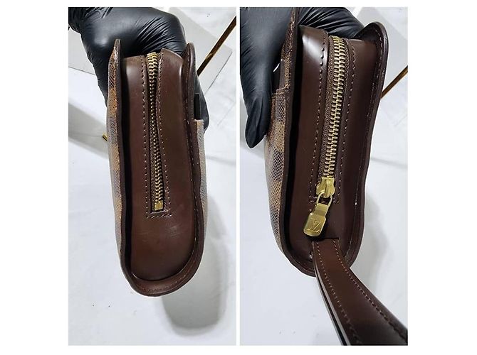 Borsa Louis Vuitton Damier Ebene Marrone - vista 5